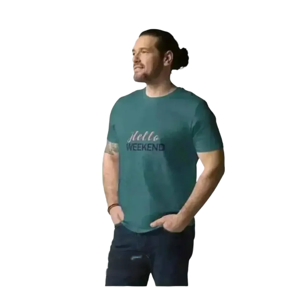 Unisex Baumwoll Rundhalsshirt mit Grafik, Kurzarm, in verschiedenen Größen, für Herren, von BUYATHOME24.