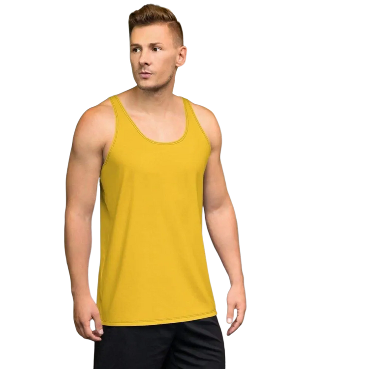 Unisex Sport-Top von BUYATHOME24, dehnbares Achselshirt in XS bis 2XL, geeignet für sportliche Aktivitäten, sichtbar auf dem Modell.