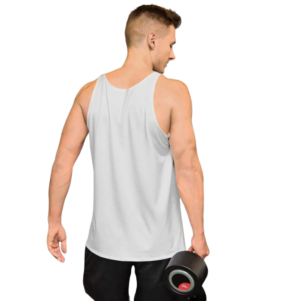 Unisex Sport Tanktop von BUYATHOME24, dehnbares Achselshirt in XS bis 2XL, sichtbar in schwarzer Farbe, bequem und sportlich.