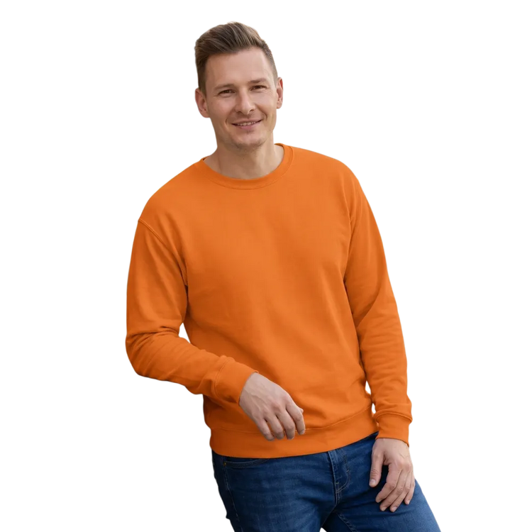 Unisex Fleece-Sweatshirt von BUYATHOME24 in grau, pflegeleicht, in den Größen XS bis 3XL, bequem und lässig für Damen und Herren.