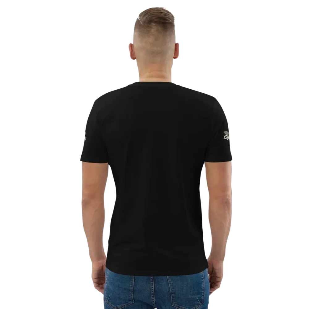 Unisex Bio-Baumwoll-T-Shirt in Schwarz mit Biker-Grafik, bequem, lässig und vielseitig, in den Größen S bis 5XL.