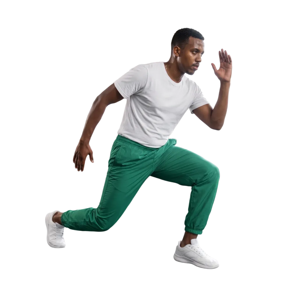 Unisex Trainingshose in Grün von BUYATHOME24, atmungsaktive Sporthose, elastisch, für Damen und Herren, Größe XS bis 3XL