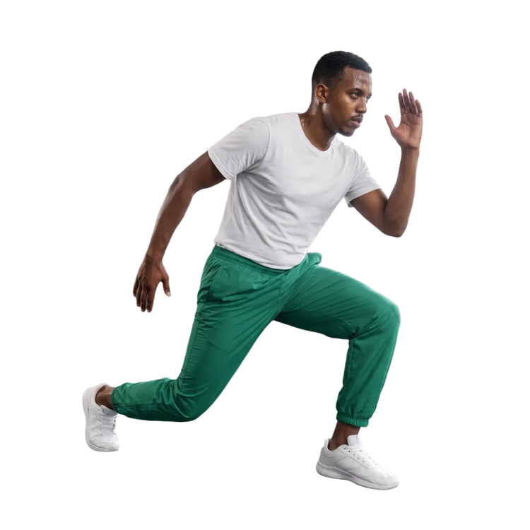 Unisex Trainingshose in Grün von BUYATHOME24, atmungsaktive Sporthose, elastisch, für Damen und Herren, Größe XS bis 3XL