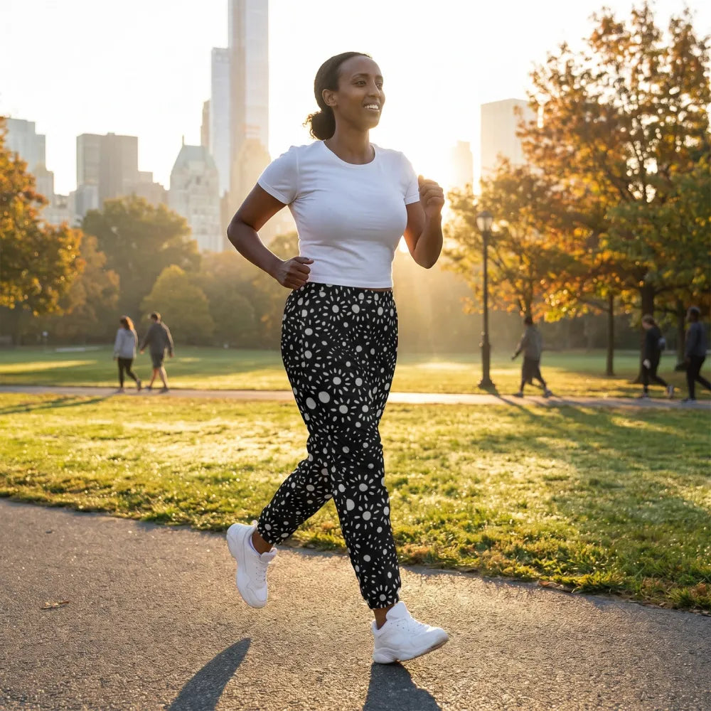 Unisex Trainingshose aus Polyester mit Reißverschlusstaschen, in XS-3XL, bequem und sportlich, ideal für Fitness oder Freizeit.