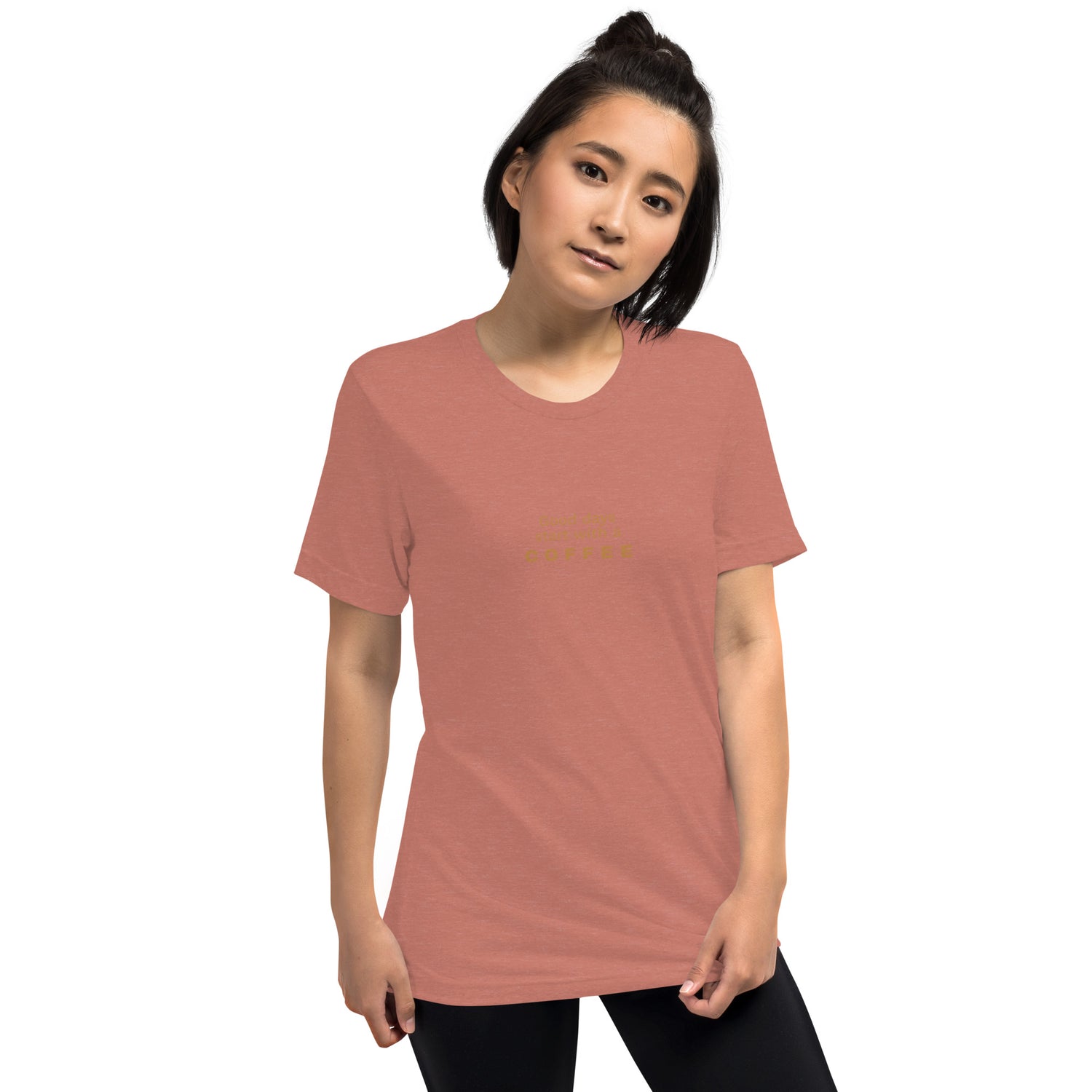 Kaffee Spruch Grafik-T-Shirt Festtagsshirt Damen T-Shirt Basic Shirt BUYATHOME24®