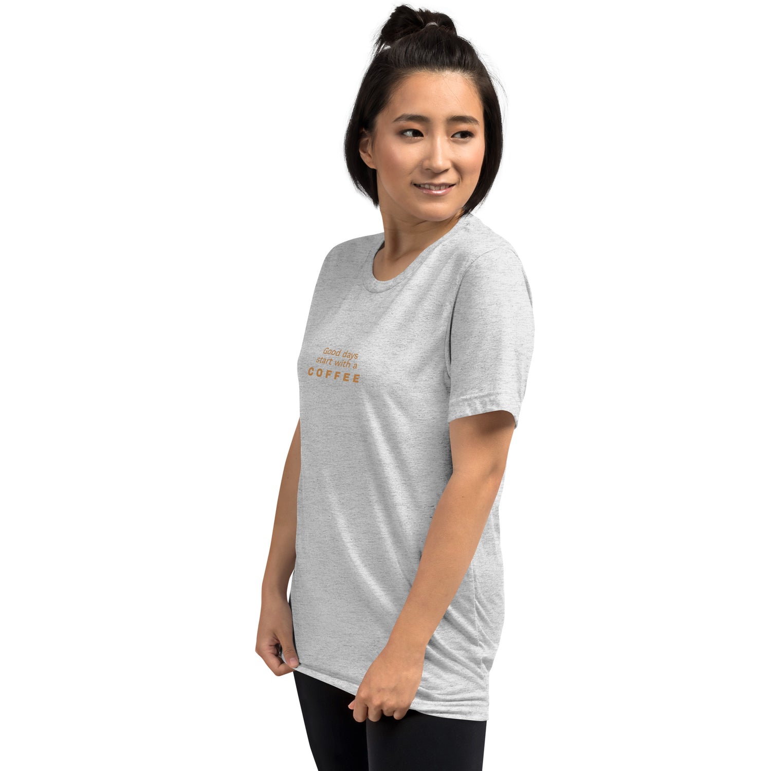 Kaffee Spruch Grafik-T-Shirt Festtagsshirt Damen T-Shirt Basic Shirt BUYATHOME24®
