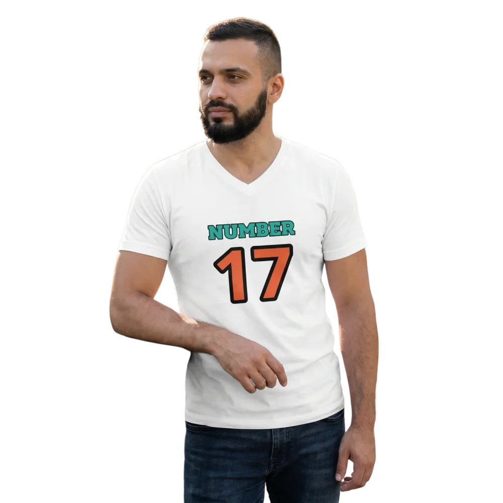 Unisex V-Ausschnitt T-Shirt aus 100% Baumwolle in S bis XL, bequemes Basic von BUYATHOME24, helles Design, frontal sichtbar