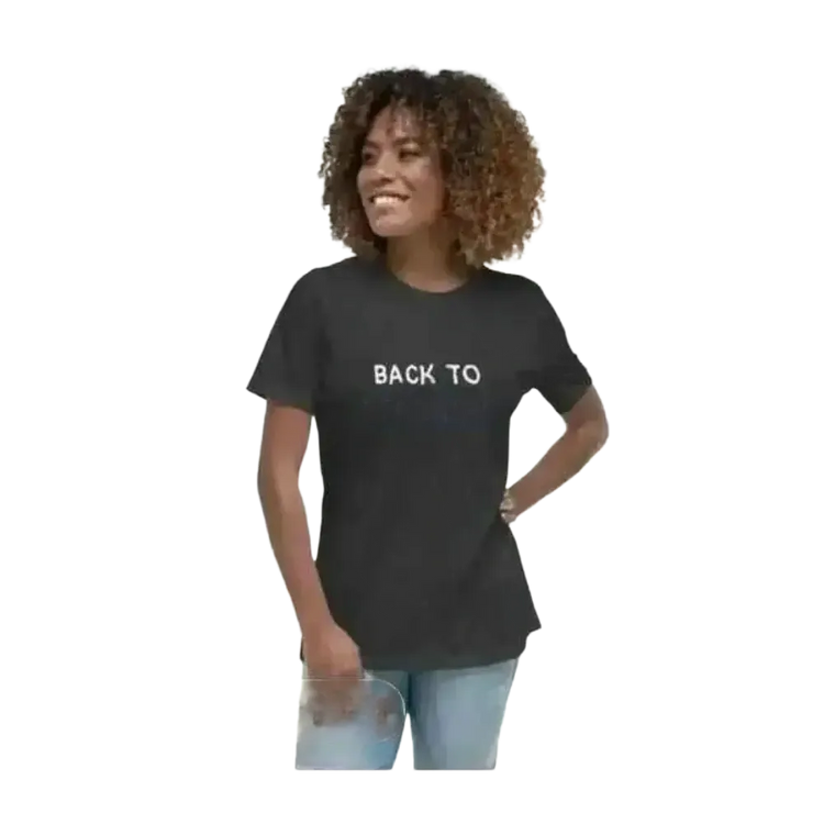 Dunkelgraues Damen Baumwoll-T-Shirt mit Grafik, kurzärmlig, Rundhals, in S-3XL, stilvolles Damen T-Shirt von BUYATHOME24