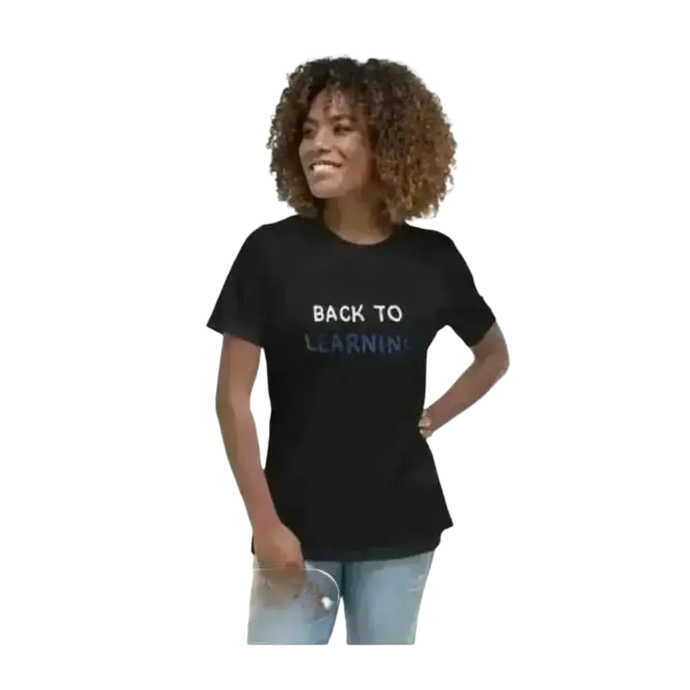 Damen Baumwoll T-Shirt mit Grafik, Rundhals, Kurzarm, schwarz, in S bis 3XL, bequemes Damen T-Shirt von BUYATHOME24.