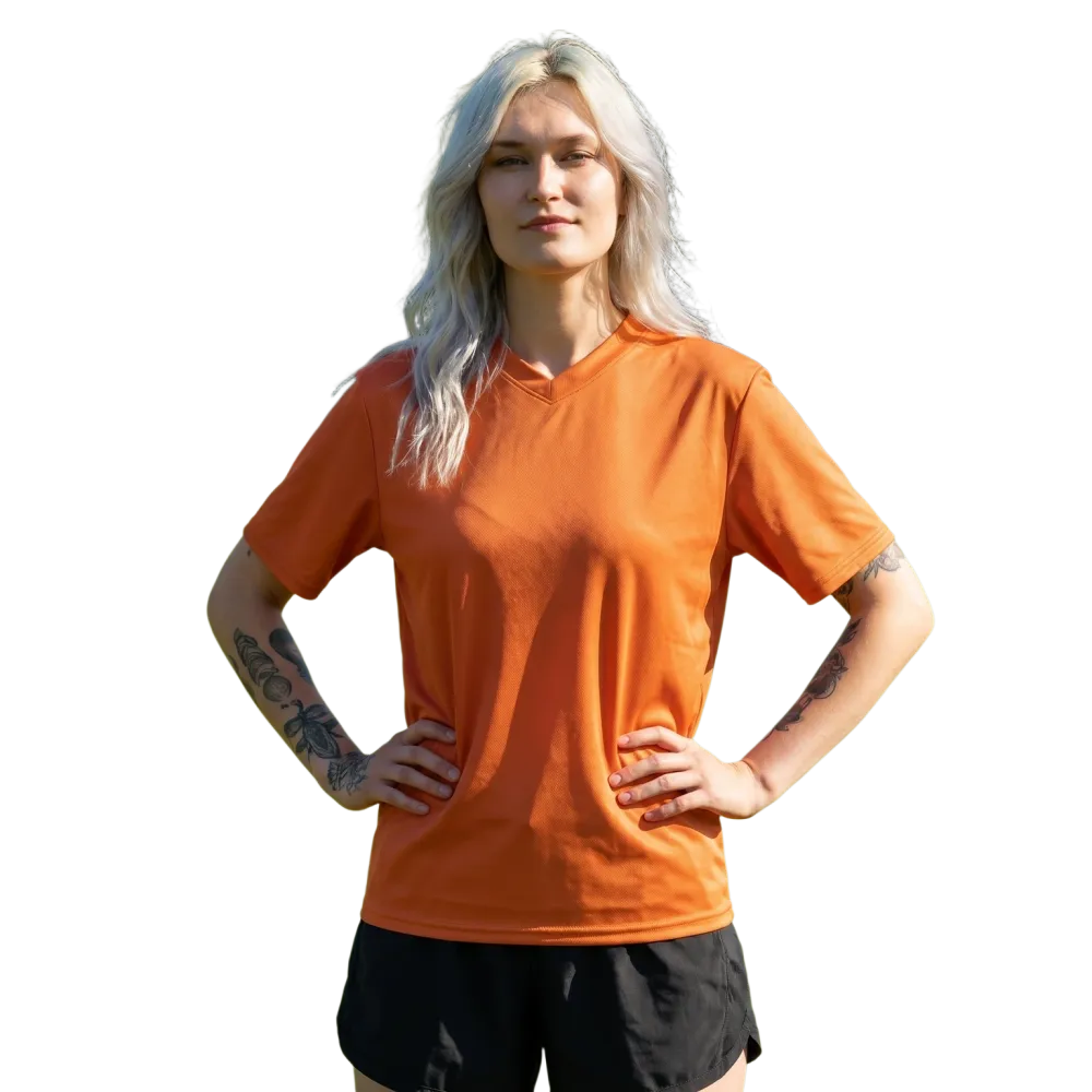 Unisex Fußballshirt mit V-Ausschnitt, UV-Schutz, bedruckbar, in verschiedenen Größen 2XS-6XL, von BUYATHOME24