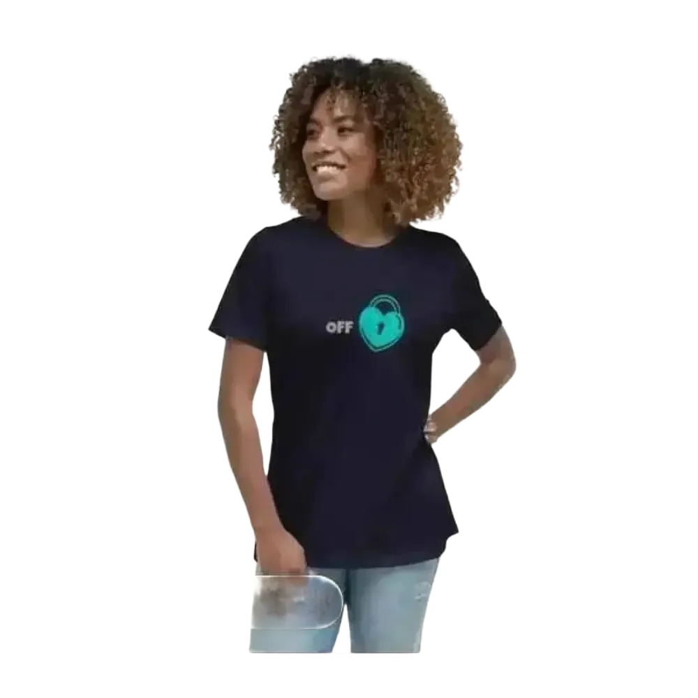 Damen Grafik T-Shirt aus Baumwolle in Navy, Kurzarm, Rundhals, für Frauen, Größen S bis 3XL, stilvoll und bequem.