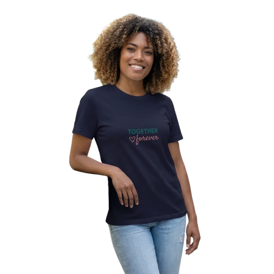 Grafik Damen T-Shirt aus Baumwolle, Verlobung Rundhals, in S-3XL, bequem und modisch, von BUYATHOME24
