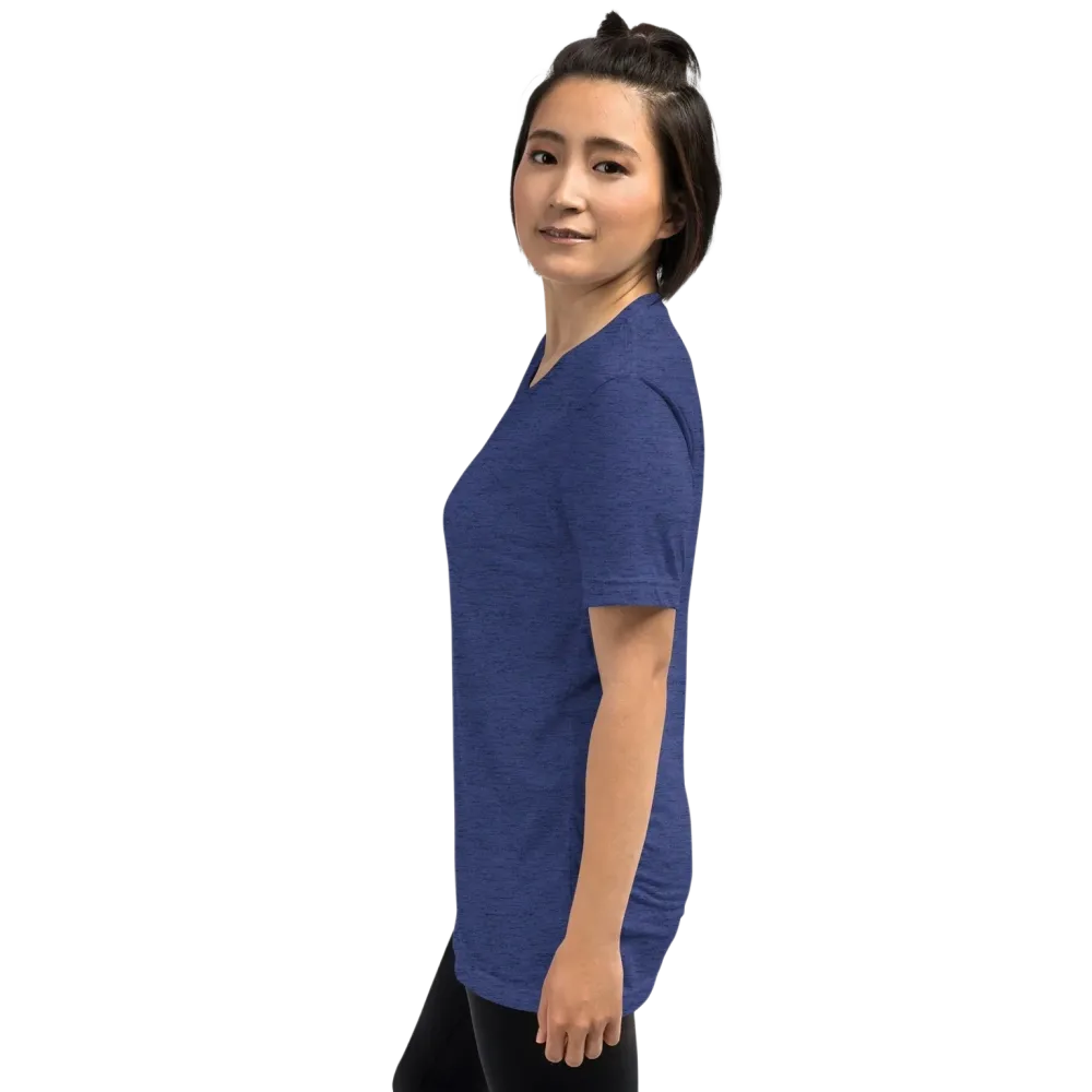 Vintage Look Damen T-Shirt in Navy mit Queen Aufdruck, unisex Tri-Blend Material, erhältlich in XS bis 4XL