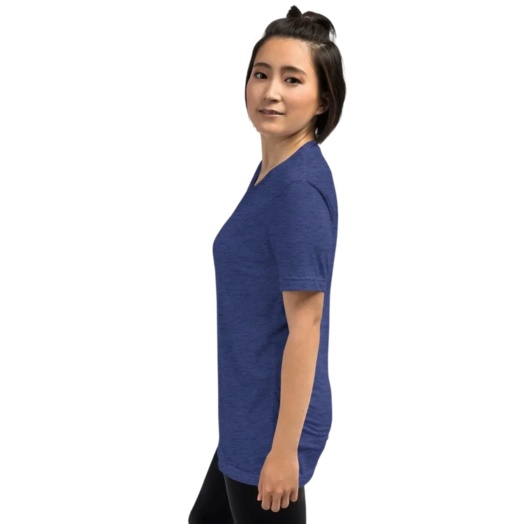 Vintage Look Damen T-Shirt in Navy mit Queen Aufdruck, unisex Tri-Blend Material, erhältlich in XS bis 4XL