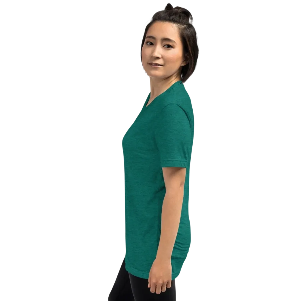 Vintage Look Damen T-Shirt von BUYATHOME24 in Teal, Unisex Tri-Blend Material, ideal als Geburtstagsgeschenk, in XS bis 4XL erhältlich.
