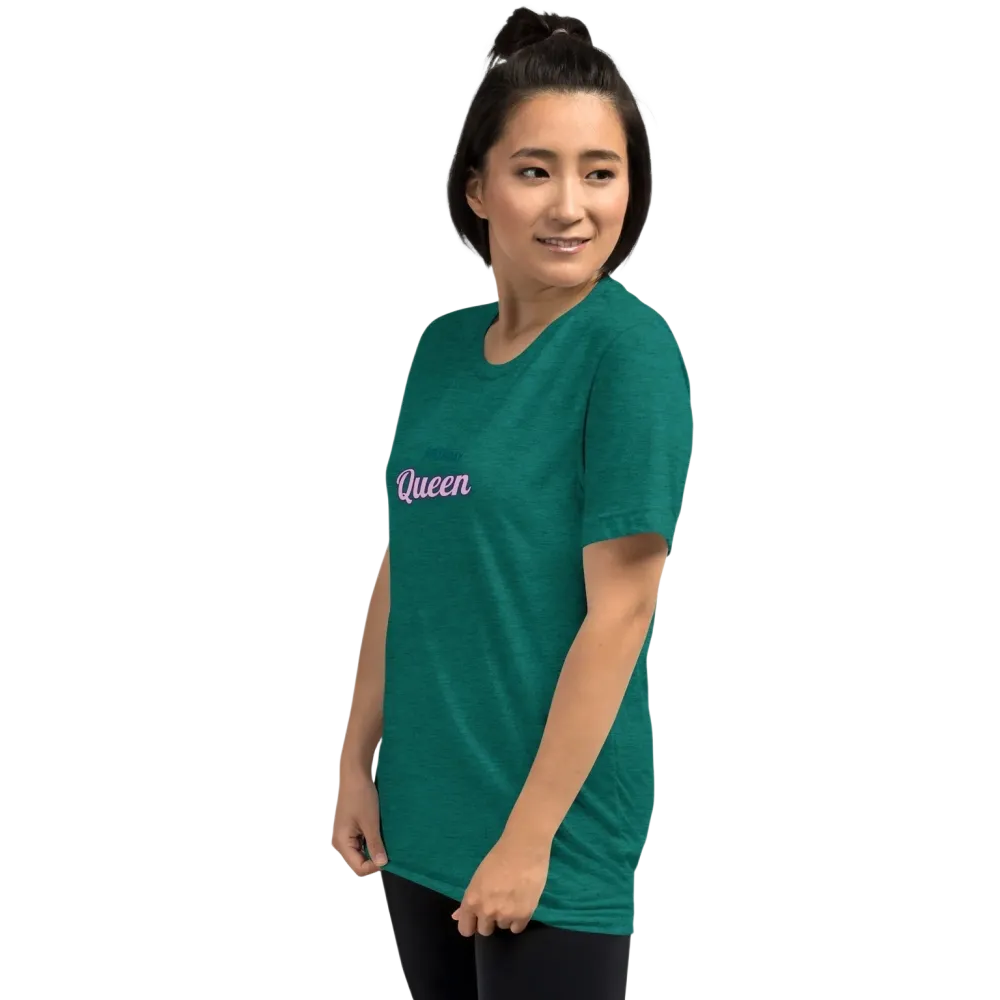 Vintage Look Damen T-Shirt in Teal von BUYATHOME24, unisex Tri-Blend, links vorne sichtbar, perfekt für Geburtstagsgeschenke