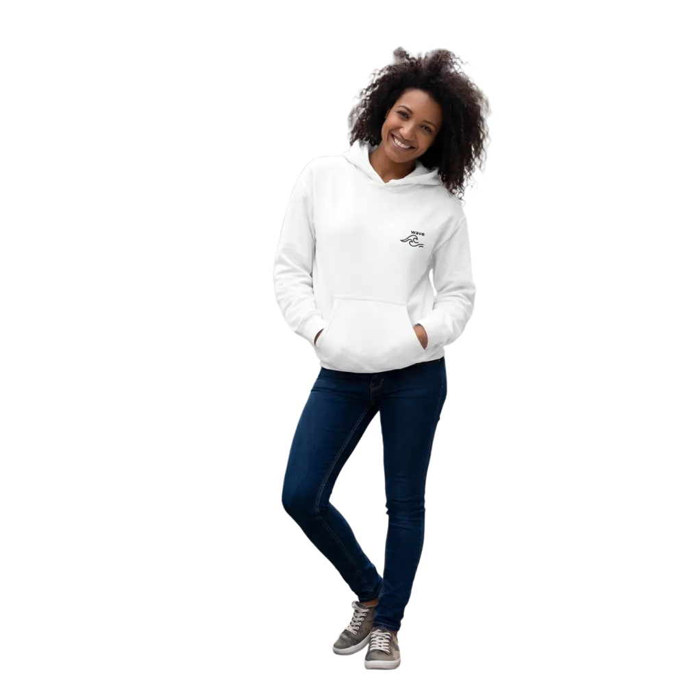 Unisex Stick Hoodie mit Wave Grafik aus Baumwolle in S-5XL, bequemer Kapuzenpullover in verschiedenen Größen.