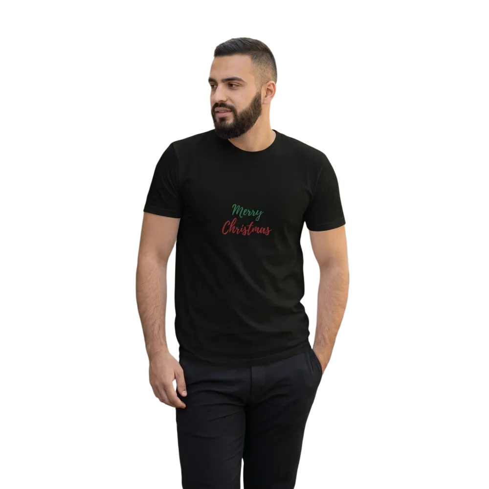 Weihnachten Rundhalsshirt, kurzarm Grafik Unisex T-Shirt in XS-3XL, mit festlichem Weihnachtsdesign, von BUYATHOME24