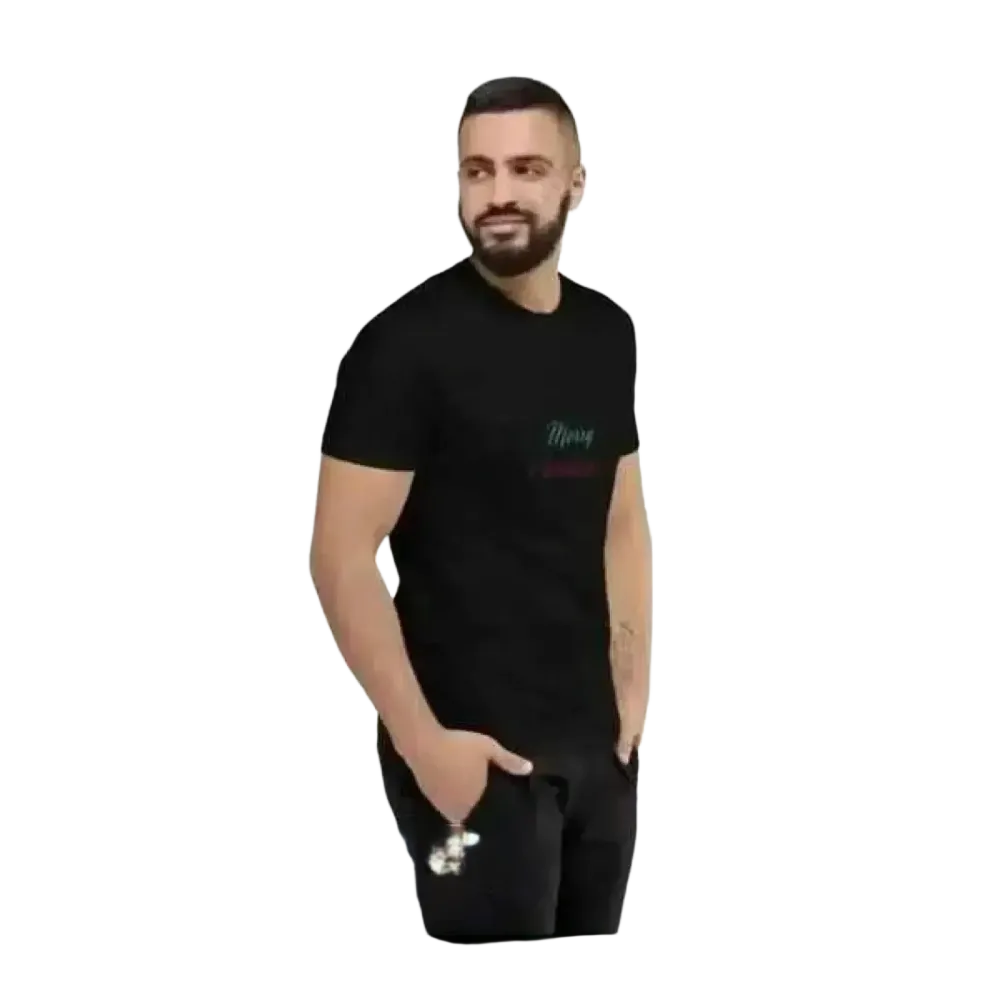 Weihnachten Rundhalsshirt, unisex Baumwoll-T-Shirt mit festlichem Grafik, kurzärmelig, in XS bis 3XL, für vielseitigen Stil