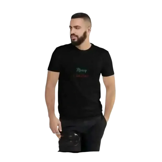 Weihnachten Rundhalsshirt mit Baumwolldruck, Kurzarm Unisex T-Shirt BUYATHOME24, vielseitig, Größen XS bis 3XL
