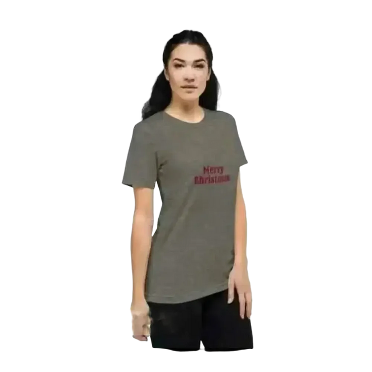 Besticktes Damen-Polyester T-Shirt von BUYATHOME24, kurzärmelig, Rundhalsausschnitt, in XS bis 4XL, für festliche Anlässe.