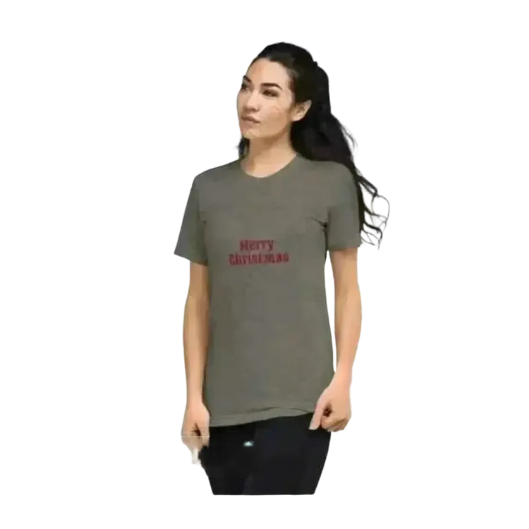 Besticktes Damen-Polyester T-Shirt in verschiedenen Größen, geeignet für festliche Anlässe, stilvoll und bequem.