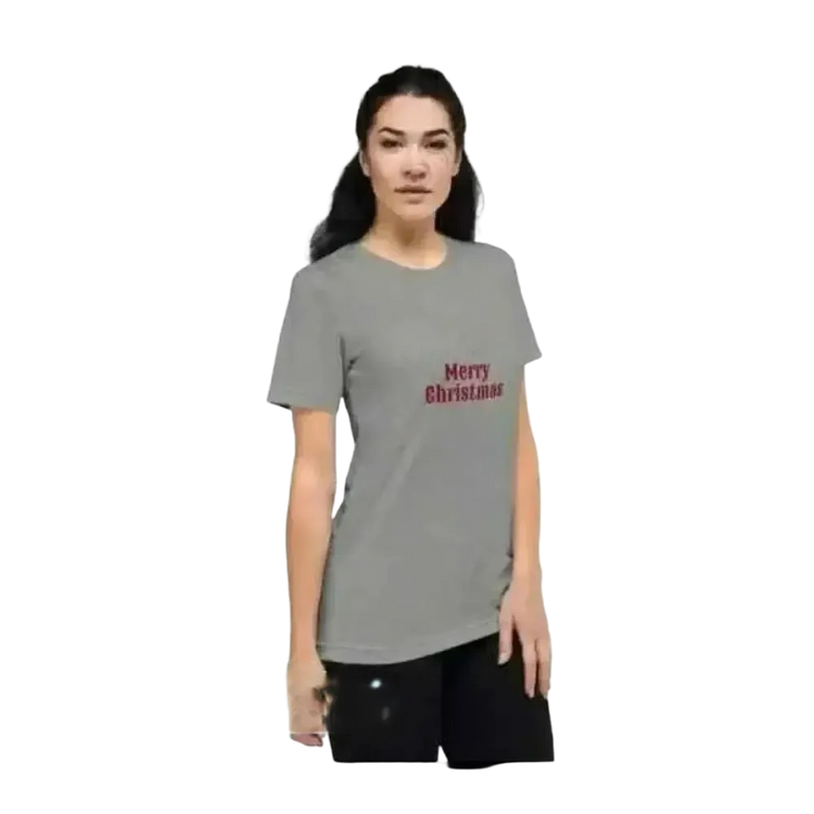 Besticktes Damen T-Shirt aus Polyester mit Rundhalsausschnitt, kurzärmelig, für Damen in den Größen XS bis 4XL, geeignet für festliche Anlässe