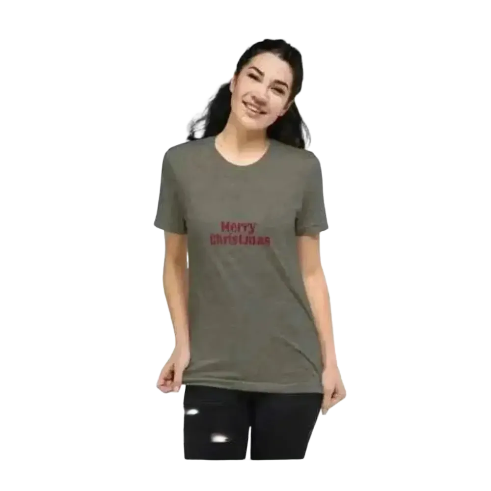 Besticktes Damen-Polyester T-Shirt von BUYATHOME24, graues Kurzarm-Shirt mit Rundhalsausschnitt, für jeden Stil geeignet.