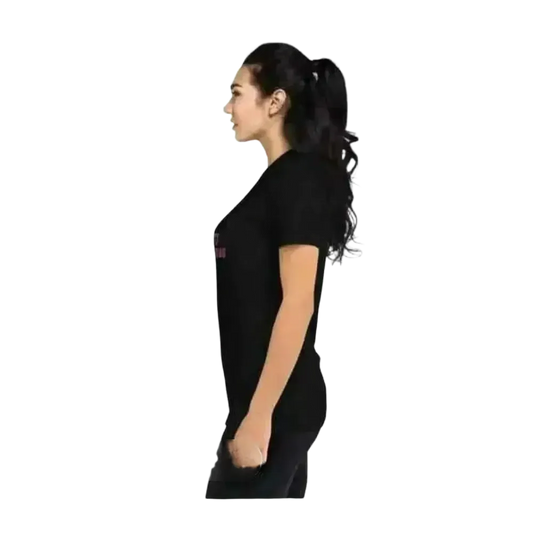 Besticktes Damen T-Shirt aus Polyester in verschiedenen Größen, ideal für festliche Looks, mit weihnachtlichem Design.