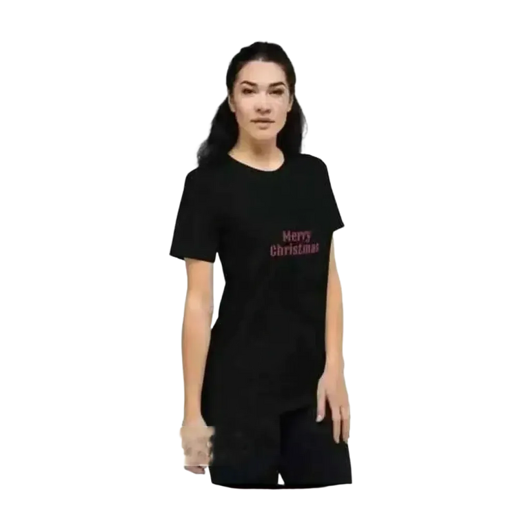 Besticktes Damen T-Shirt von BUYATHOME24 aus Polyester, kurzärmlig, für jeden Stil, in den Größen XS bis 4XL.