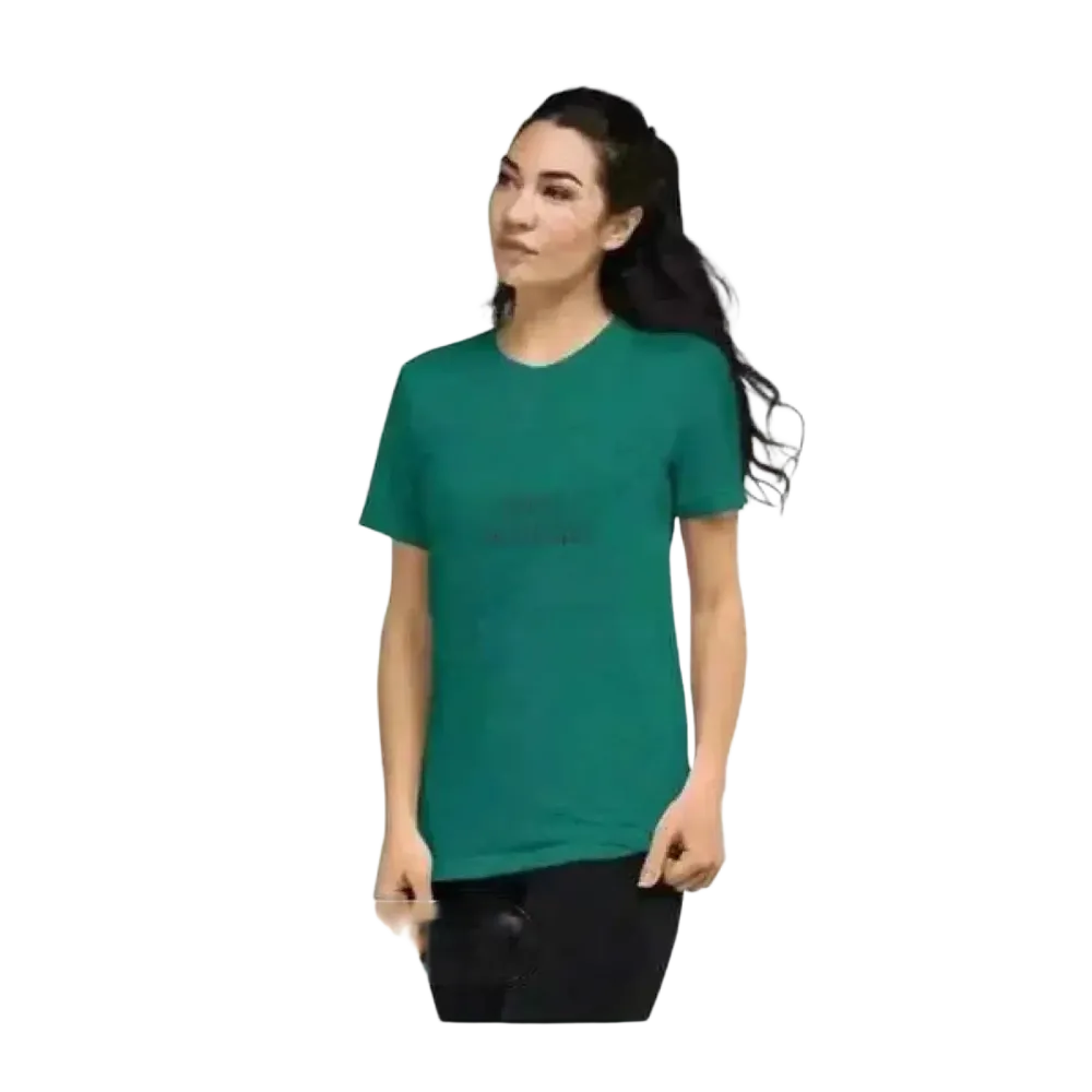 Besticktes Damen T-Shirt aus Polyester in verschiedenen Größen von BUYATHOME24, mit weihnachtlichem Design und Rundhalsausschnitt.