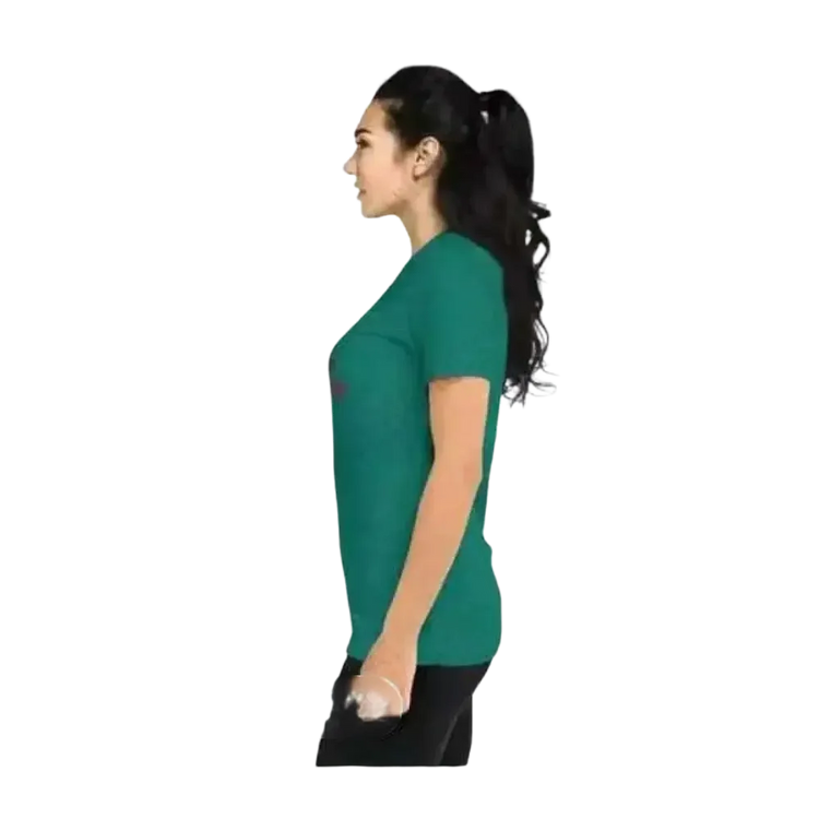 Besticktes Damen T-Shirt aus Polyester in verschiedenen Größen, kurzärmelig, für festliche Winter- und Weihnachtsmode.
