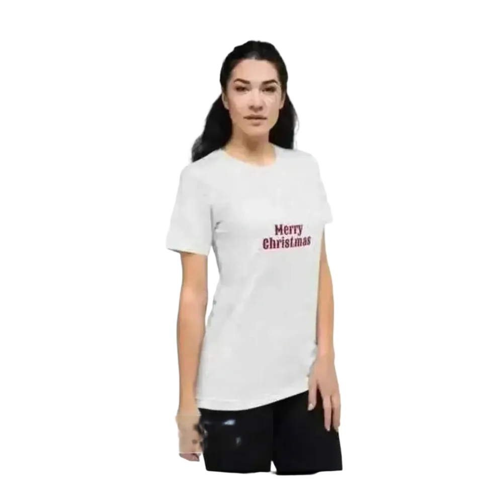 Besticktes Damen T-Shirt aus Polyester mit Weihnachtsmotiven, Kurzarm, Rundhals, erhältlich in XS bis 4XL von BUYATHOME24