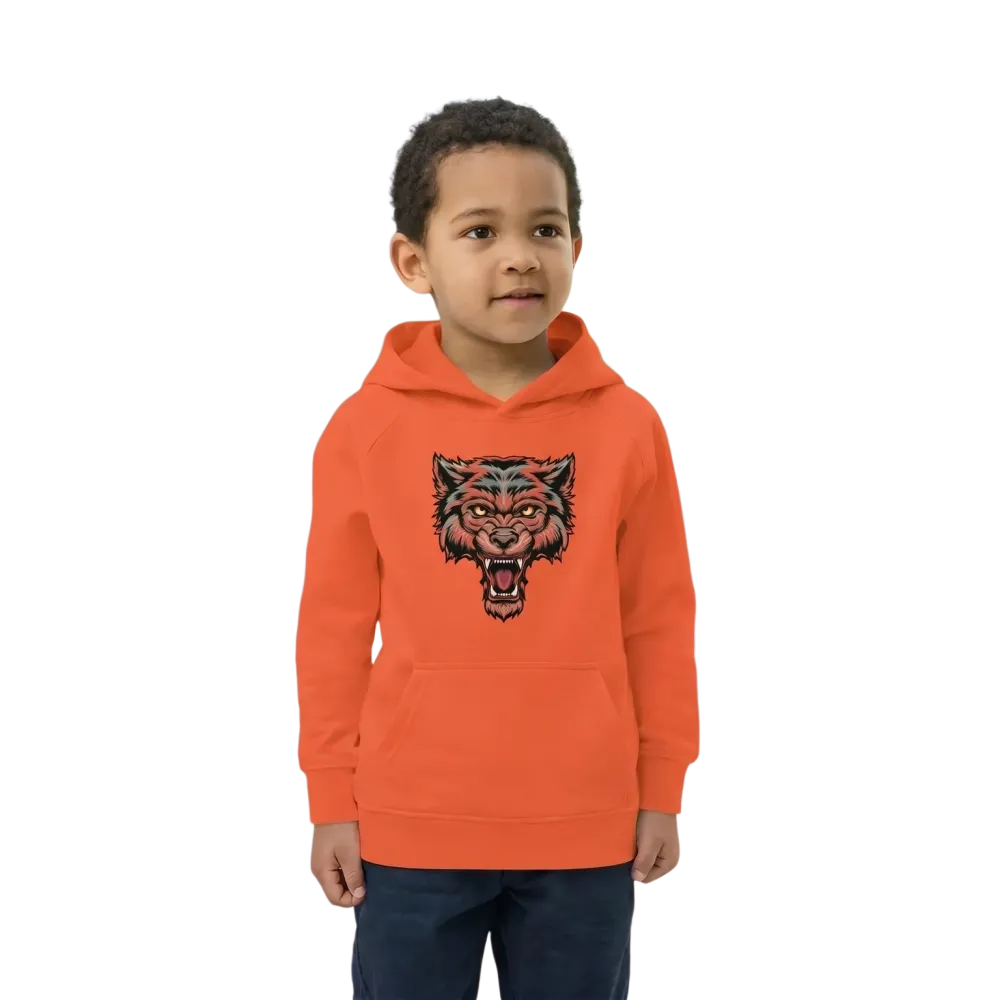Kinder-Hoodie mit Werwolf-Druck, unisex Halloween Kapuzenpullover für Jungen und Mädchen, 4-12 Jahre, BUYATHOME24
