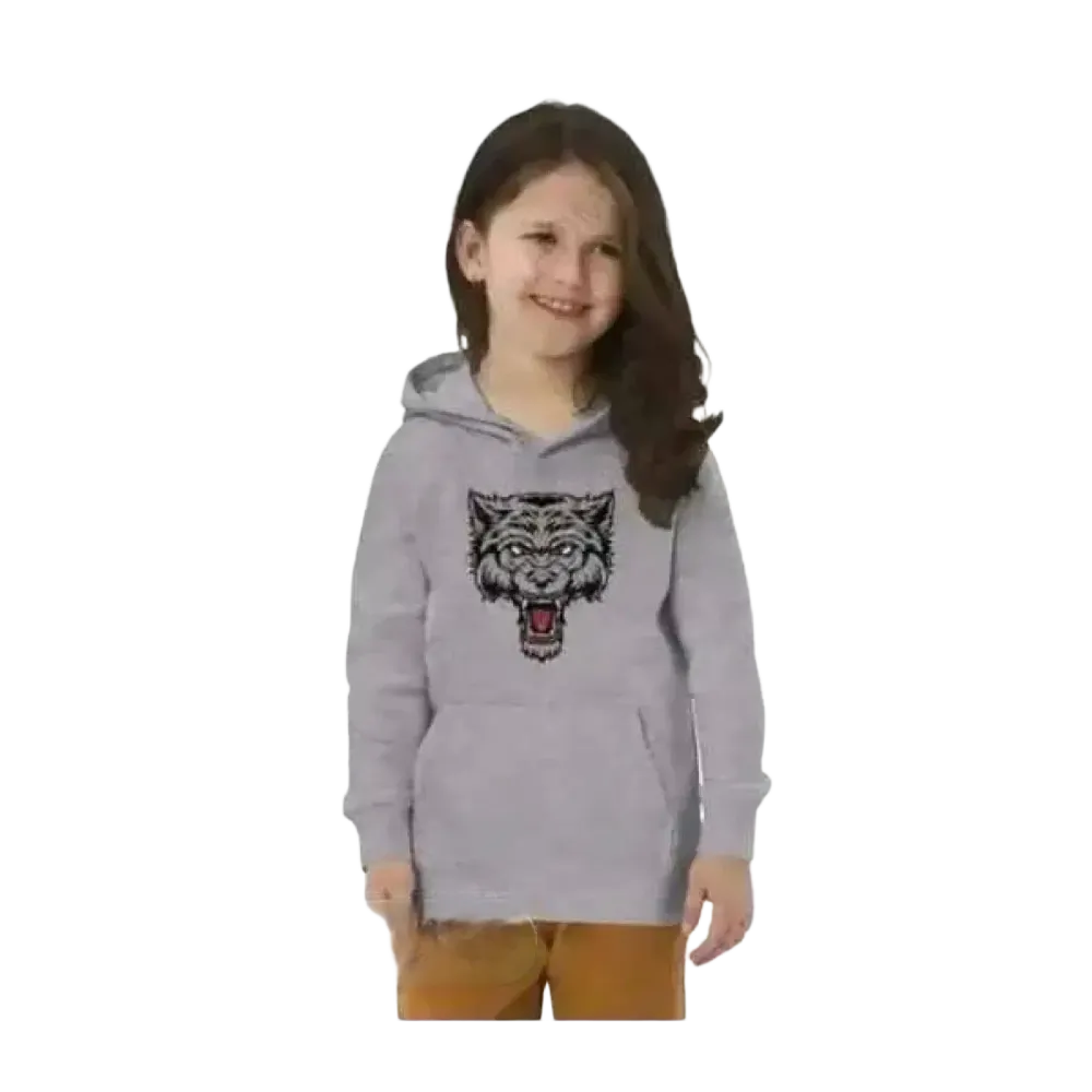 Hoodie für Kinder mit Wolf-Design, Baumwolle, Unisex, Halloween-Motiv, für Mädchen, Größe 4-12 Jahre, BUYATHOME24