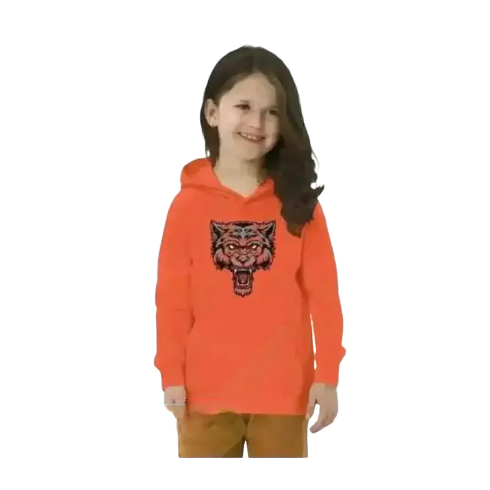 Kinder Hoodie aus Baumwolle mit Wolf-Design, Unisex Halloween Kapuzenpullover für Mädchen und Jungen, 4-12 Jahre
