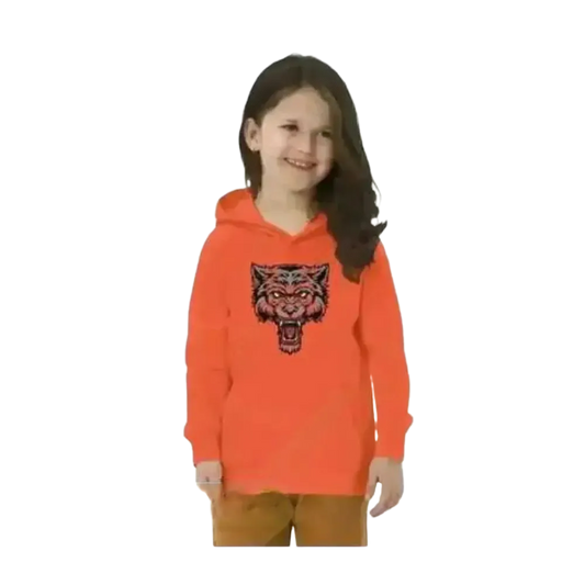 Kinder Hoodie aus Baumwolle mit Wolf-Design, Unisex Halloween Kapuzenpullover für Mädchen und Jungen, 4-12 Jahre