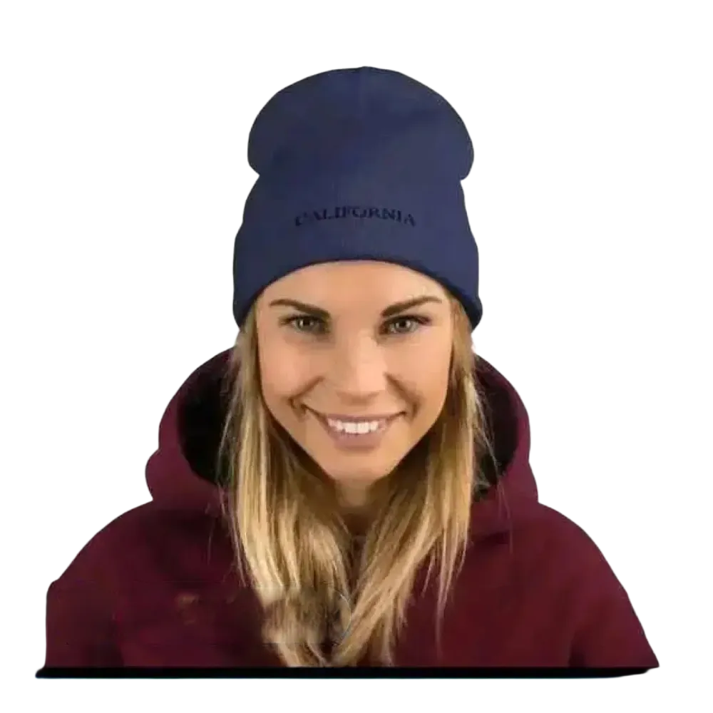 Wintermütze Beanie von BUYATHOME24 aus Baumwolle und Acryl, bequeme Strickmütze in Navy, 44-45 cm für Damen und Herren