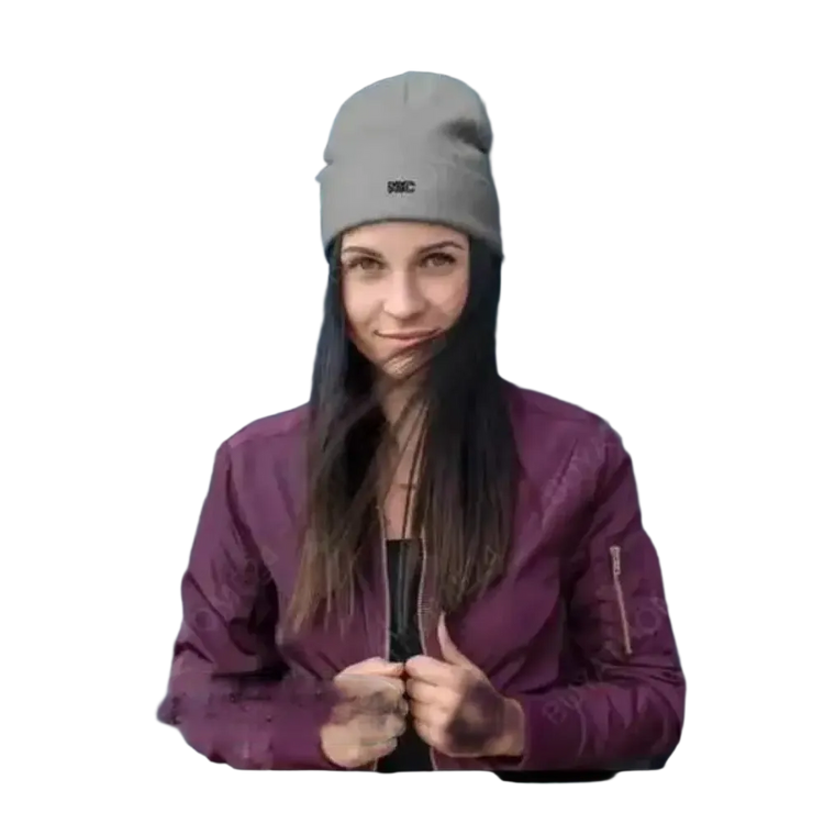 Graue Wintermütze Beanie von BUYATHOME24, Baumwolle und Acryl, für Herren und Damen, 44-45 cm, gestrickt und warm.