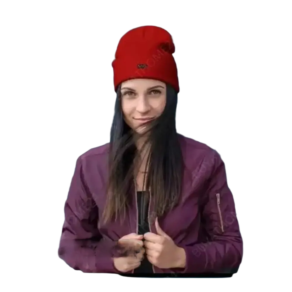 Rote Wintermütze Beanie für Damen und Herren, aus Baumwolle und Acryl, 44-45 cm, von BUYATHOME24, gestrickt und warm.