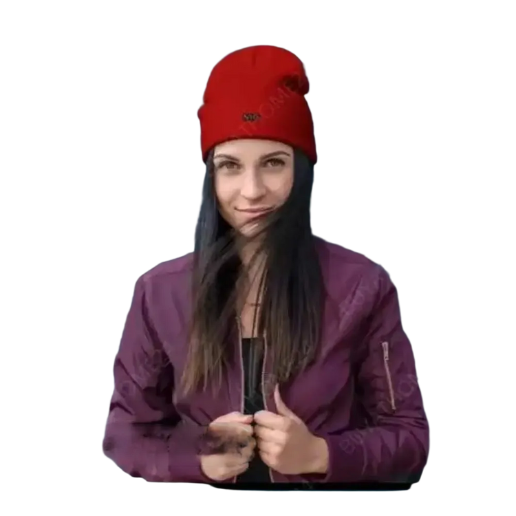 Rote Wintermütze Beanie für Damen und Herren, aus Baumwolle und Acryl, 44-45 cm, von BUYATHOME24, gestrickt und warm.