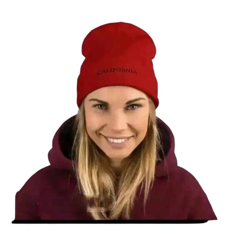 Rote Wintermütze Beanie für Damen und Herren, Baumwolle und Acryl, 44-45 cm, bequemes Strickdesign von BUYATHOME24