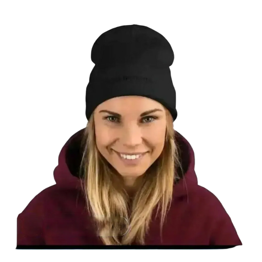 Dunkelgraue Wintermütze Beanie für Herren und Damen, aus Baumwolle und Acryl, 44-45 cm, von BUYATHOME24