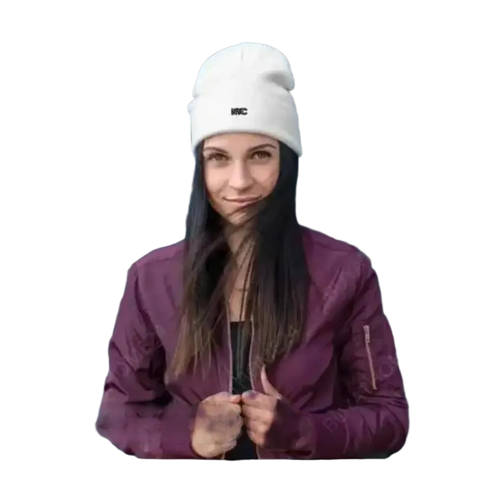 Weiße Wintermütze Beanie für Damen und Herren, 44-45 cm, aus Baumwolle und Acryl, kuschelig und warm.