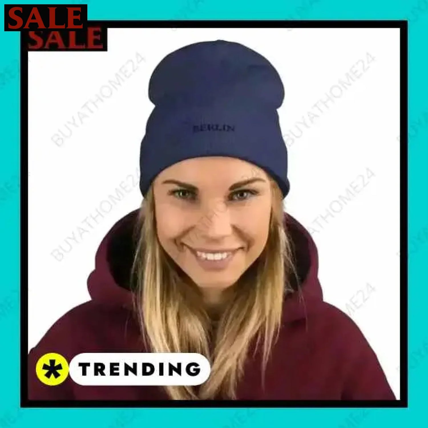 • Wintermütze I Herren & Damen Strickmütze 44 cm - 45 cm  Textildruck BUYATHOME24, T-Shirts BUYATHOME24, Hoodies BUYATHOME24,  Hosen BUYATHOME24, Jacken BUYATHOME24, Schuhe BUYATHOME24