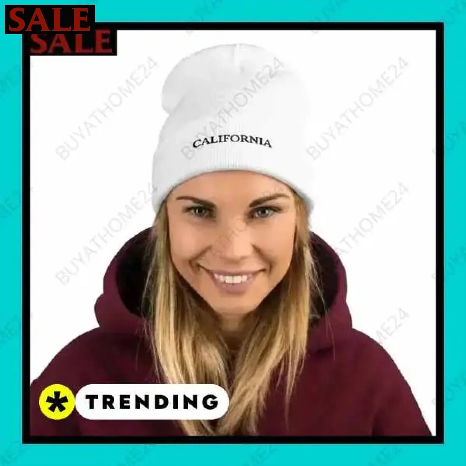• Wintermütze I Herren & Damen Strickmütze 44 cm - 45 cm  Textildruck BUYATHOME24, T-Shirts BUYATHOME24, Hoodies BUYATHOME24,  Hosen BUYATHOME24, Jacken BUYATHOME24, Schuhe BUYATHOME24