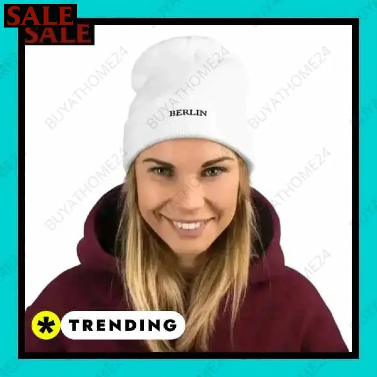 • Wintermütze I Herren & Damen Strickmütze 44 cm - 45 cm  Textildruck BUYATHOME24, T-Shirts BUYATHOME24, Hoodies BUYATHOME24,  Hosen BUYATHOME24, Jacken BUYATHOME24, Schuhe BUYATHOME24