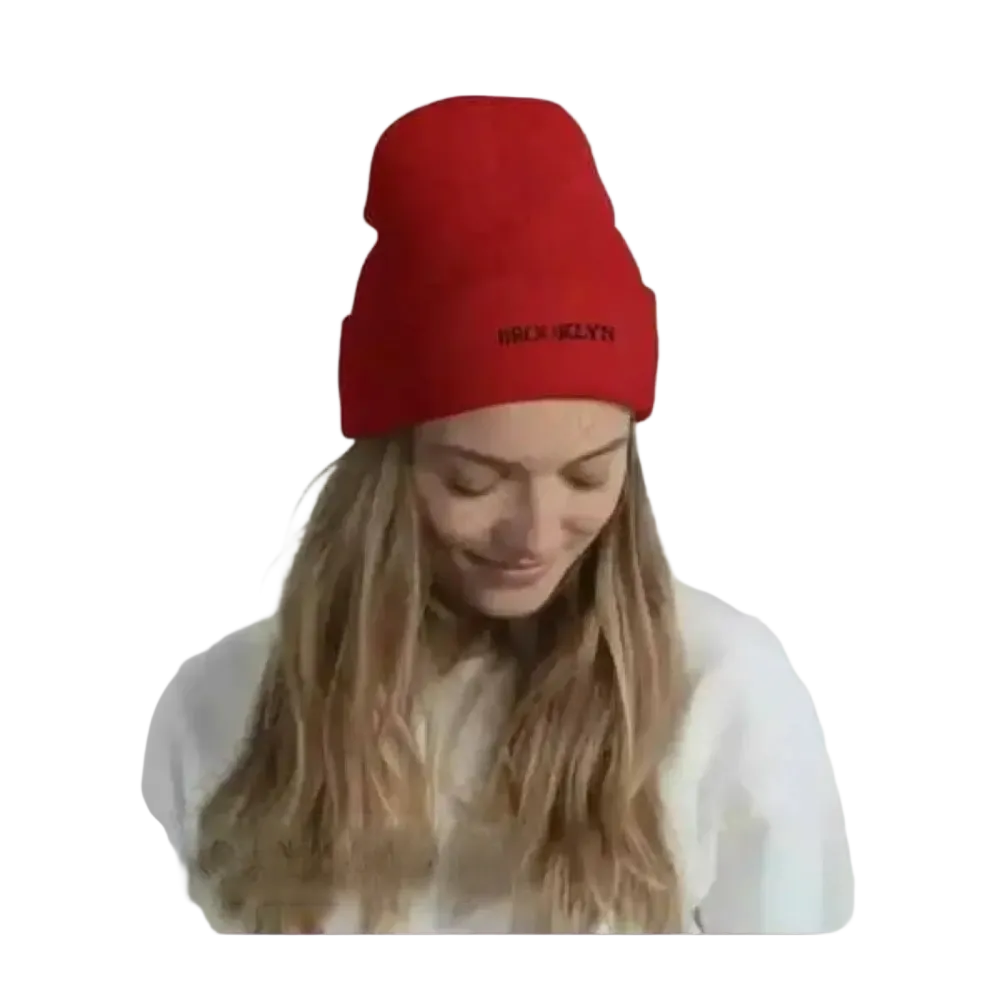 Rote Wintermütze aus 100% Acryl, Strickbeanie für Männer und Frauen, 44-47 cm Umfang, bequeme warme Kopfbedeckung
