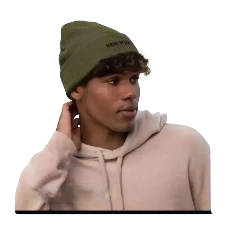 Strickmütze für Herren und Damen, BUYATHOME24, Winter-Beanie in Olive, 45 cm bis 64 cm, warm und bequem