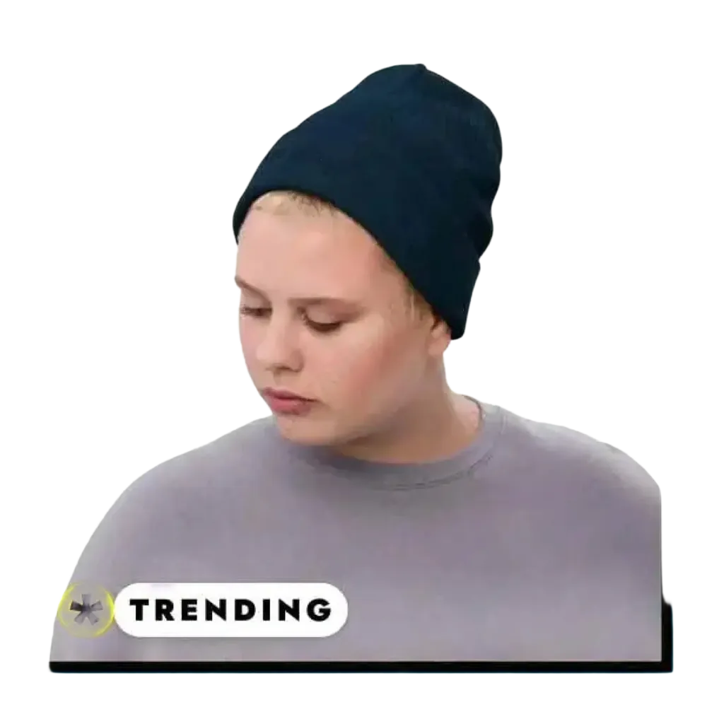 Zweilagige Navy Wintermütze für Herren und Damen, Strickbeanie, bequeme Passform 45-64 cm, von BUYATHOME24